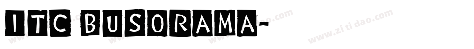 ITC Busorama字体转换